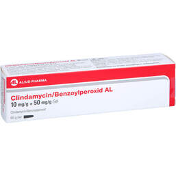 Abbildung: Clindamycin / Benzoylperoxid AL 10 + 50 mg / g Gel 60 g, Gel PZN 18297650