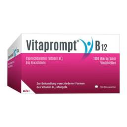 Abbildung: VITAprompt® B12 1000 Mikrogramm Filmtabletten 100 St, Filmtabletten PZN 18299927