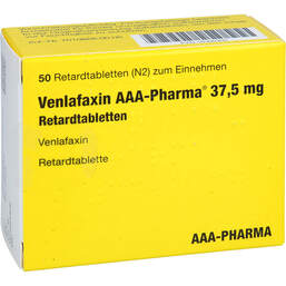 Abbildung: Venlafaxin AAA-Pharma 37,5 mg Retardtabletten 50 St, Retard-Tabletten PZN 18300300