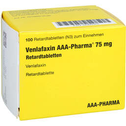 Abbildung: Venlafaxin AAA-Pharma 75 mg Retardtabletten 100 St, Retard-Tabletten PZN 18300375