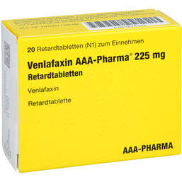Abbildung: Venlafaxin AAA-Pharma 225 mg Retardtabletten 20 St, Retard-Tabletten PZN 18300429