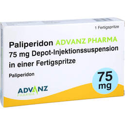 Abbildung: Paliperidon Advanz Pharma 75mg Depot-Injektionssuspension FS 1 St, Depot-Injektionssuspension PZN 18302374