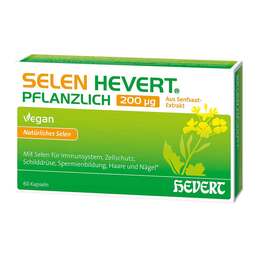 Abbildung: Selen Hevert pflanzlich 200 µg Kapseln 60 St, Kapseln PZN 18307259