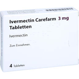 Abbildung: Ivermectin Carefarm 3 mg Tabletten 4 St, Tabletten PZN 18307271