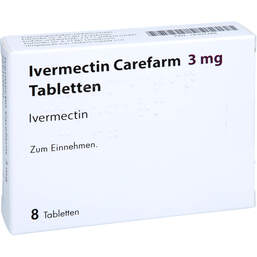 Abbildung: Ivermectin Carefarm 3 mg Tabletten 8 St, Tabletten PZN 18307288