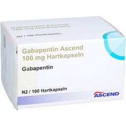 Abbildung: Gabapentin Ascend 100 mg Hartkapseln 100 St, Hartkapseln PZN 18325381