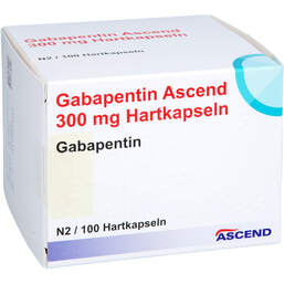 Abbildung: Gabapentin Ascend 300 mg Hartkapseln 100 St, Hartkapseln PZN 18325412