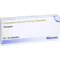 Abbildung: Tolvaptan Ascend 15 mg Tabletten 10 St, Tabletten PZN 18325524