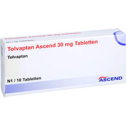 Abbildung: Tolvaptan Ascend 30 mg Tabletten 10 St, Tabletten PZN 18325547