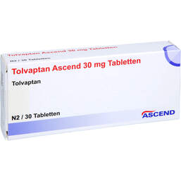 Abbildung: Tolvaptan Ascend 30 mg Tabletten 30 St, Tabletten PZN 18325576
