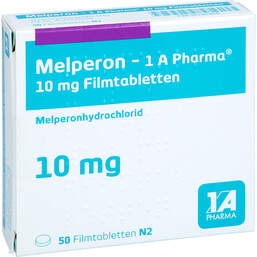Abbildung: Melperon-1A Pharma 10 mg Filmtabletten 50 St, Filmtabletten PZN 18330488
