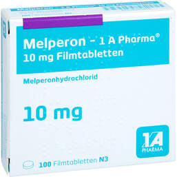 Abbildung: Melperon-1A Pharma 10 mg Filmtabletten 100 St, Filmtabletten PZN 18330494