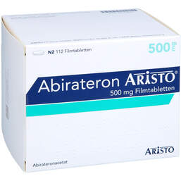 Abbildung: Abirateron Aristo 500 mg Filmtabletten 112 St, Filmtabletten PZN 18332984