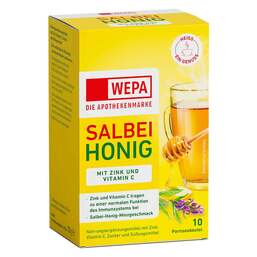 Abbildung: Wepa Salbei + Honig + Vitamin C + Zink Pulver 10X10 g, Pulver PZN 18336930