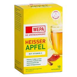 Abbildung: Wepa heißer Apfel + Vitamin C Pulver 10X10 g, Pulver PZN 18336947