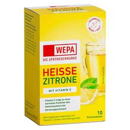 Abbildung: Wepa heiße Zitrone + Vitamin C Pulver 10X10 g, Pulver PZN 18336953
