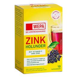 Abbildung: Wepa Zink Holunder + Vitamin C + Zink zuckerfrei Pulver 10X10 g, Pulver PZN 18336982