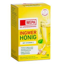 Abbildung: Wepa Ingwer + Honig + Vitamin C Pulver 10X10 g, Pulver PZN 18336999