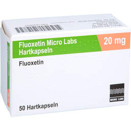 Abbildung: Fluoxetin Micro Labs 20 mg Hartkapseln 50 St, Hartkapseln PZN 18354537