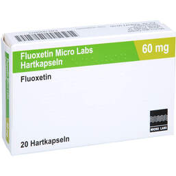 Abbildung: Fluoxetin Micro Labs 60 mg Hartkapseln 20 St, Hartkapseln PZN 18354572