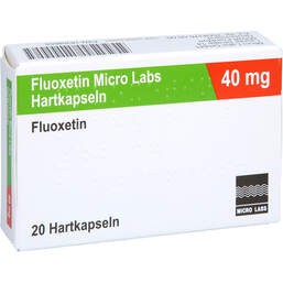 Abbildung: Fluoxetin Micro Labs 40 mg Hartkapseln 20 St, Hartkapseln PZN 18354655