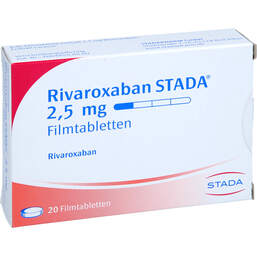Abbildung: Rivaroxaban STADA 2,5 mg Filmtabletten 20 St, Filmtabletten PZN 18358713