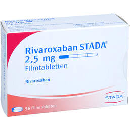 Abbildung: Rivaroxaban STADA 2,5 mg Filmtabletten 56 St, Filmtabletten PZN 18358736