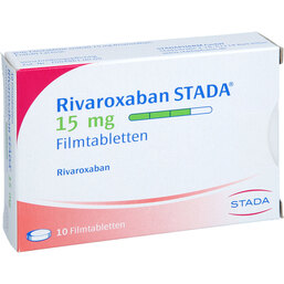 Abbildung: Rivaroxaban STADA 15 mg Filmtabletten 10 St, Filmtabletten PZN 18358802