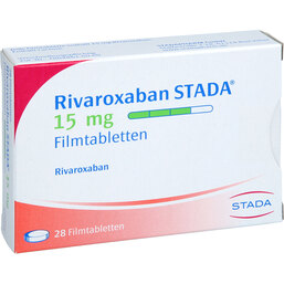 Abbildung: Rivaroxaban STADA 15 mg Filmtabletten 28 St, Filmtabletten PZN 18358819