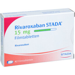 Abbildung: Rivaroxaban STADA 15 mg Filmtabletten 42 St, Filmtabletten PZN 18358825