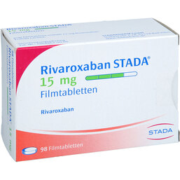 Abbildung: Rivaroxaban STADA 15 mg Filmtabletten 98 St, Filmtabletten PZN 18358831
