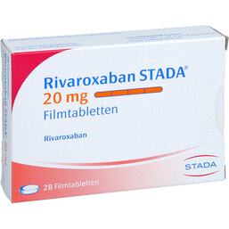 Abbildung: Rivaroxaban STADA 20 mg Filmtabletten 28 St, Filmtabletten PZN 18358860