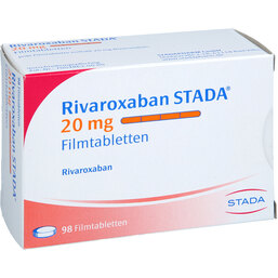 Abbildung: Rivaroxaban STADA 20 mg Filmtabletten 98 St, Filmtabletten PZN 18358877