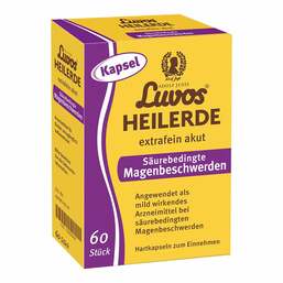 Abbildung: Luvos Heilerde extrafein akut Säurebedingte Magenbeschwerden Kapseln 60 St, Kapseln PZN 18360644
