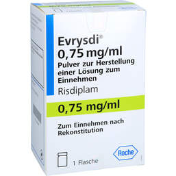 Abbildung: Evrysdi 0,75 mg / ml Pulver zur H.e.L.zum Einnehmen ab 0 Monaten 1 St, Pulver zur Herstellung einer Lösung zum Einnehmen PZN 18360880