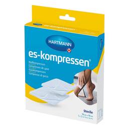 Abbildung: ES-Kompressen steril 10x10 cm 8fach 5X2 St, Kompressen PZN 18363105