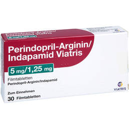 Abbildung: Perindopril-Arginin / Indapamid Viat.5mg / 1,25mg Fta 30 St, Filmtabletten PZN 18364760