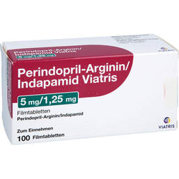 Abbildung: Perindopril-Arginin / Indapamid Viat.5mg / 1,25mg Fta 100 St, Filmtabletten PZN 18364777