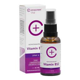 Abbildung: Cerascreen Vitamin B12 hochdosiert vegan Spray 30 ml, Spray PZN 18367936