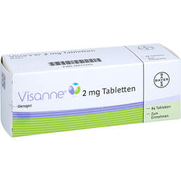 Abbildung: Visanne 2 mg Tabletten 3X28 St, Tabletten PZN 18377225
