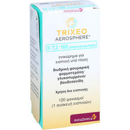 Abbildung: Trixeo Aerosphere 5 / 7,2 / 160µg Druckgasinh.120ED 1 St, Dosieraerosol PZN 18378414