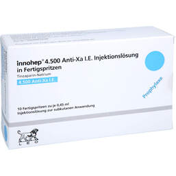 Abbildung: Innohep 4.500 Anti-Xa I.E. / 0,45ml Injektionslösung i.e.FS 10 St, Injektionslösung in einer Fertigspritze PZN 18379974