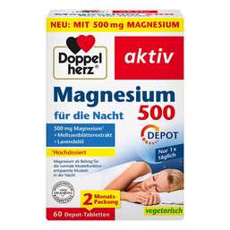 Abbildung: Doppelherz Magnesium 500 für die Nacht Tabletten 60 St, Tabletten PZN 18380925