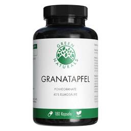 Abbildung: Green Naturals Granatapfel + 40% Ellagsäure Kapseln 180 St, Kapseln PZN 18386796