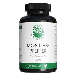 Abbildung: Green Naturals Mönchspfeffer 20mg hochdosiert Kapseln 180 St, Kapseln PZN 18386810