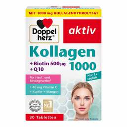 Abbildung: Doppelherz Kollagen 1000 Tabletten 30 St, Tabletten PZN 18389352