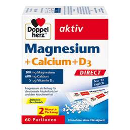 Abbildung: Doppelherz Magnesium + Calcium + D3 Direct Pellets 60 St, Pellets PZN 18390668