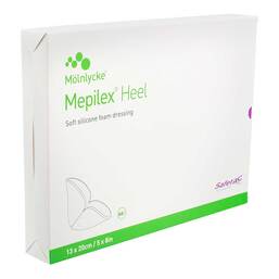 Abbildung: Mepilex Heel Schaumverband 13x20 cm steril 5 St, Verband PZN 18395789