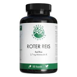 Abbildung: Green Naturals roter Reis Monacolin K vegan Kapseln 180 St, Kapseln PZN 18404330
