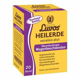 Abbildung: Luvos Heilerde extrafein akut Säurebedingte Magenbeschwerden Beutel 20X6.5 g, Pulver PZN 18405252